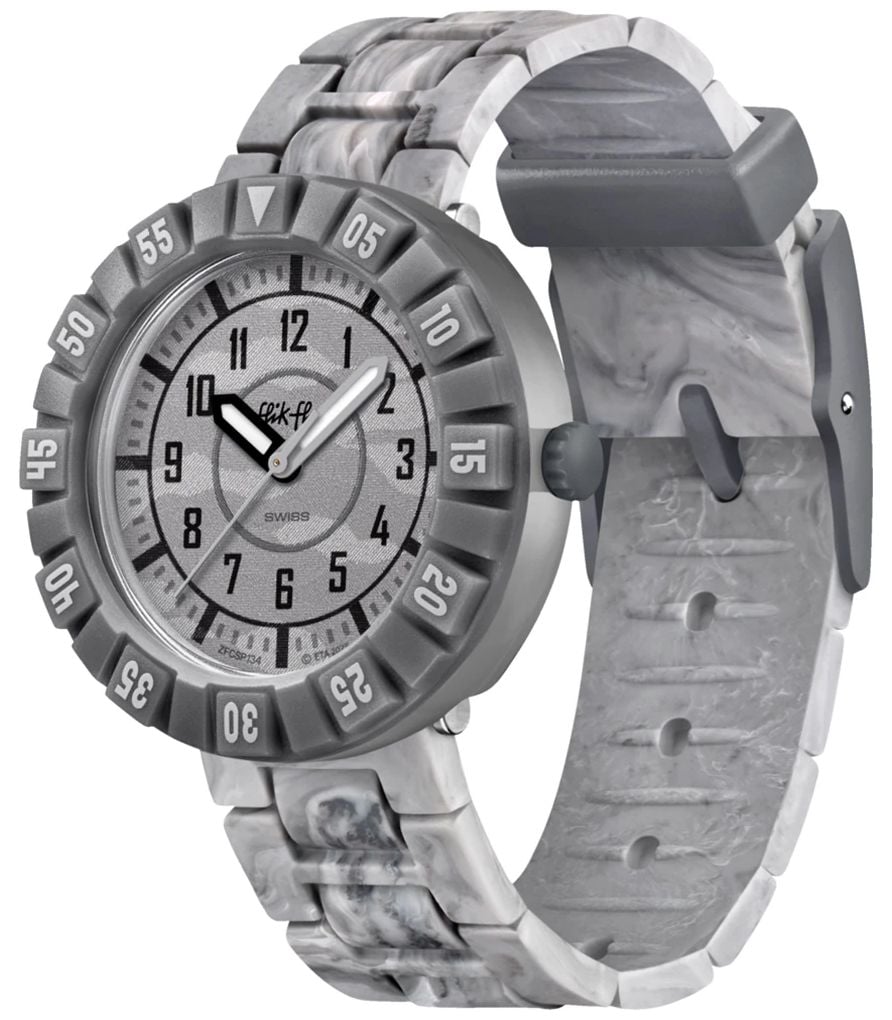 Flik Flak FCSP134 Children's Boys Grey Lunar Brick Theme Watch