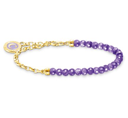Thomas Sabo A2130-427-13-L17V Yellow Gold Plated Violet Jewellery