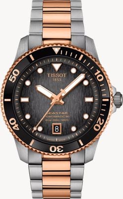 Tissot Seastar 1000 Powermatic 80 (40mm) Black Dial / Two-Tone Stainless Steel Bracelet Watch T1208072205101