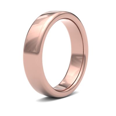 James Moore Wedding Rings | 9ct Rose Gold | 5mm | Heavy | Soft Court | AG_5LHS-9R