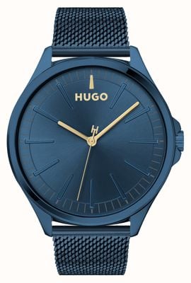 HUGO #SMASH | Blue Steel Mesh Bracelet | Blue Dial | 1530136