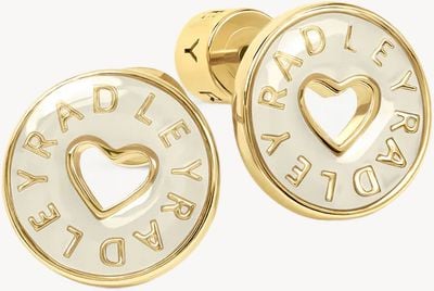 Radley Jewellery Sion Close White Pearl Colour Gold Plated Stud Earrings RYJ1557S