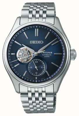 Seiko Presage Classic Open Heart in 'Ai-iro' Japan Blue SPB527J1