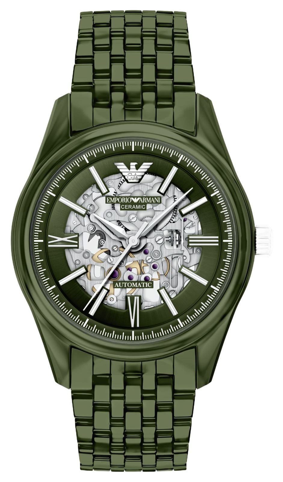 Emporio Armani AR60100 Ceramic Automatic (43mm) Skeleton Watch
