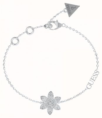 Guess Ladies White Lotus Design Bracelet JUBB04144JWRHS