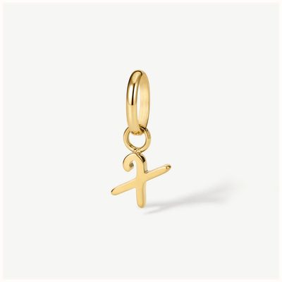 D.LOUISE Gold Tone Mini Italic Initial Charm - X CH-39-24
