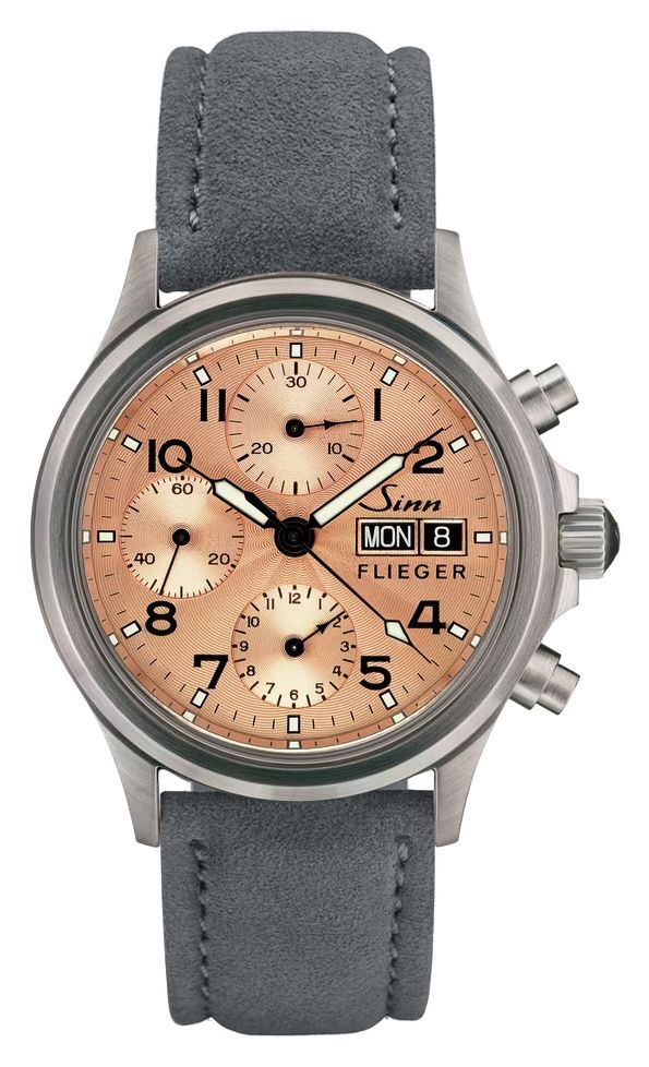 Sinn 356.072-ENGLISH-DATE-GREY-ALCANTARA 356 SA Pilot II (38 Watch