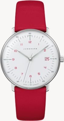 Junghans Max Bill Lady | Quartz | Red Strap Sapphire Crystal 47/4541.02