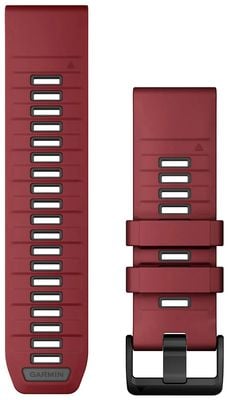 Garmin QuickFit® 26 Watch Strap Only, Marsala/Graphite Silicon 010-13393-06