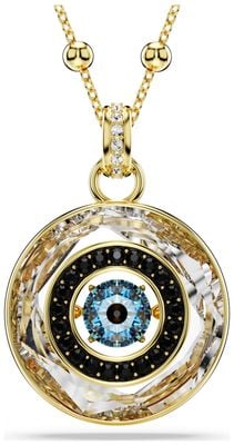 Swarovski Symbolica Evil Eye Pendant Necklace Blue Crystals Gold-Tone Plated 5692166