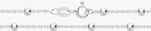 Treasure House Silver Rolo & bead Chain 20" G1365/20