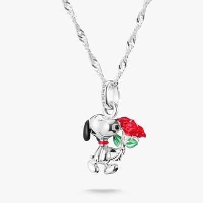 Thomas Sabo Silver Snoopy Chain With Rose Pendant PEANUTS KE2353-664-7-L45V