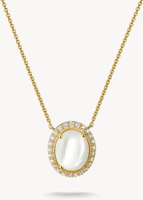 Thomas Sabo Chain Mother-of-Pearl White Zirconia Necklace KE2379-M01-14-L50V