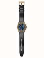 Diesel Stinger Black Leather Blue Dial Watch DZ4733 - alternate view 5