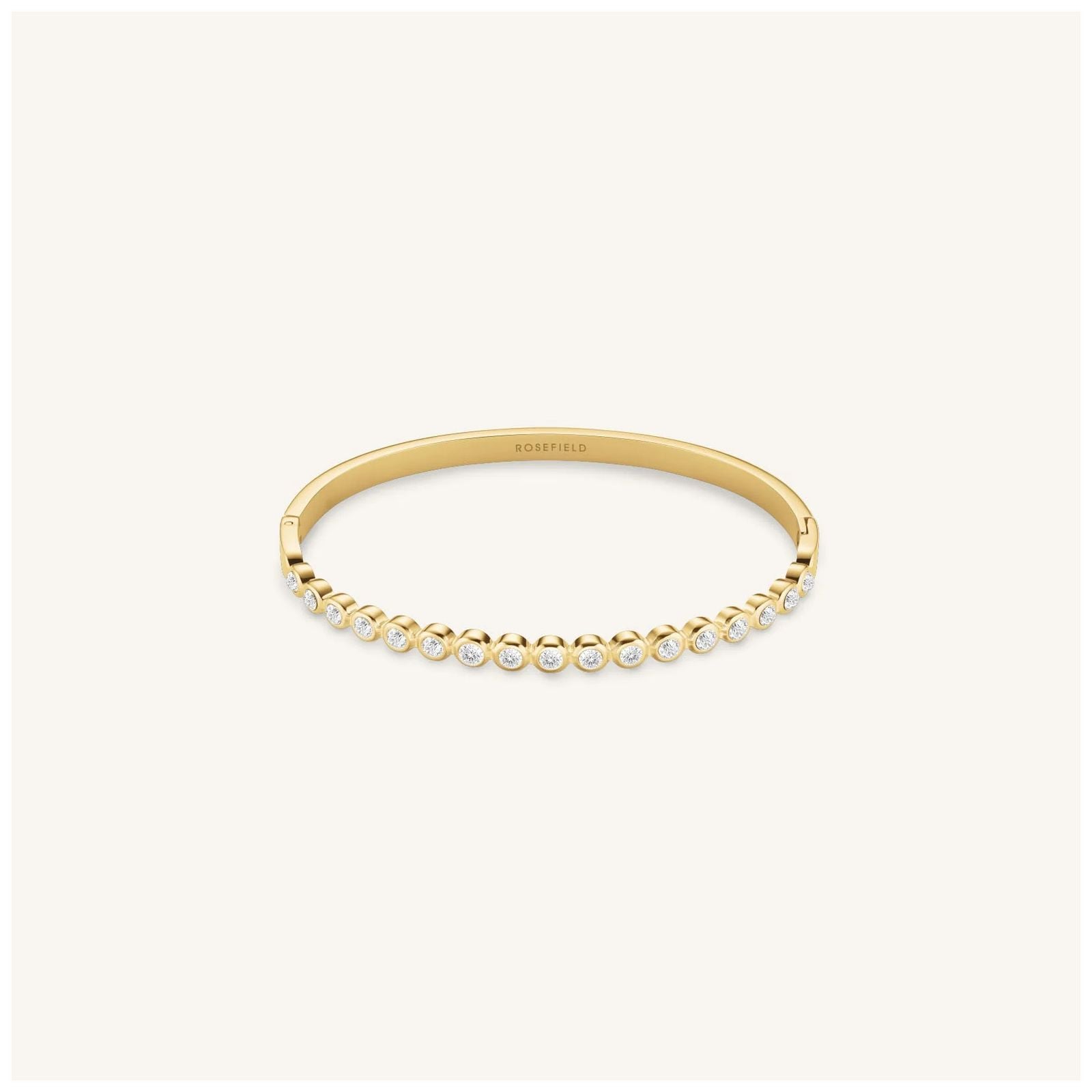 Rosefield Jewellery JBBCG-J1208 Bubble Crystal Bangle Gold