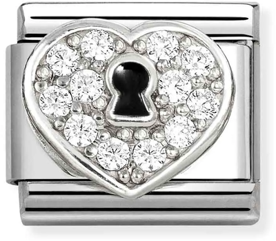 Nomination Classic Heart with Keyhole Cubic Zirconia Charm 330328/09
