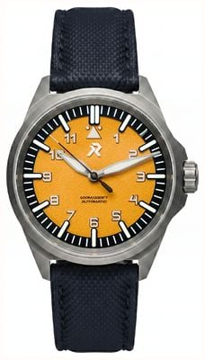RZE Resolute Type A Automatic (39.5mm) Medallion Yellow Dial / Navy TecTuff Leather Strap RES-TYPEA-MY