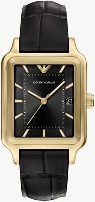 Emporio Armani Diego (47mm) Black Dial / Black Leather Strap AR11757