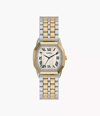 Fossil Harlow 33 mm Three-Hand Two-Tone Stainless Steel Watch FS6212