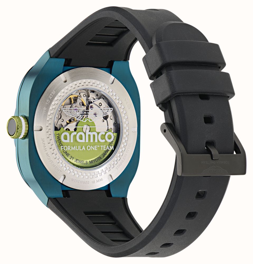 Aston Martin Aramco Formula One™ Team CMB Automatic (42mm) Podium Green Dial / Black Silicone Strap MTFC1F602 - alternate view 3