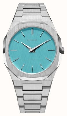 D1 Milano Ultra Thin Light Blue (38mm) Light Blue Linen Brushed Dial / Stainless Steel Bracelet UTBU08