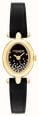 Coach Sammy Crystal Black Dial With Black Leather Strap Oval Gold Dial Ladies Watch 14504739
