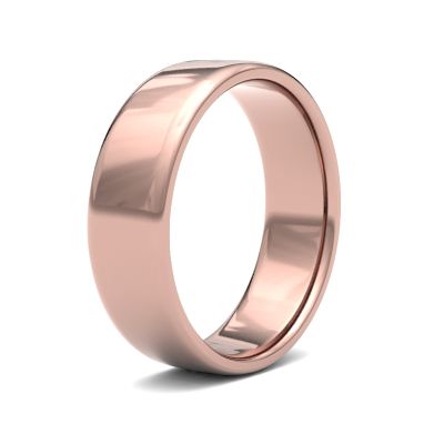 James Moore Wedding Rings | 9ct Rose Gold | 6mm | Light | Soft Court | AG_6GLS-9R