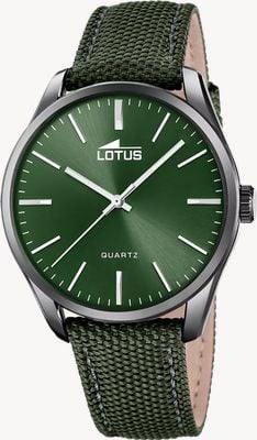 Lotus Minimalist Quartz (42mm) Textured Green Dial / Green Nylon Strap 19070/1
