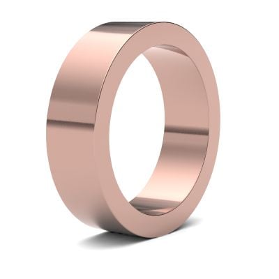 James Moore Wedding Rings | 9ct Rose Gold | 6mm | Heavy | Flat | AG_6GHF-9R
