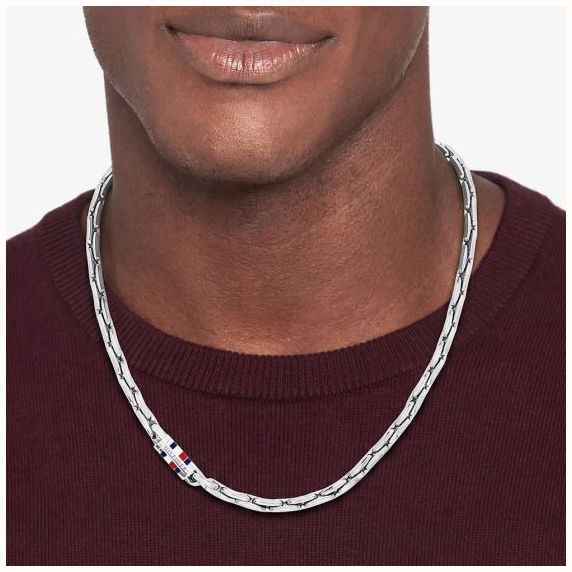 Tommy Hilfiger Stainless Steel Logo Clasp Chain 2790745 - alternate view 2