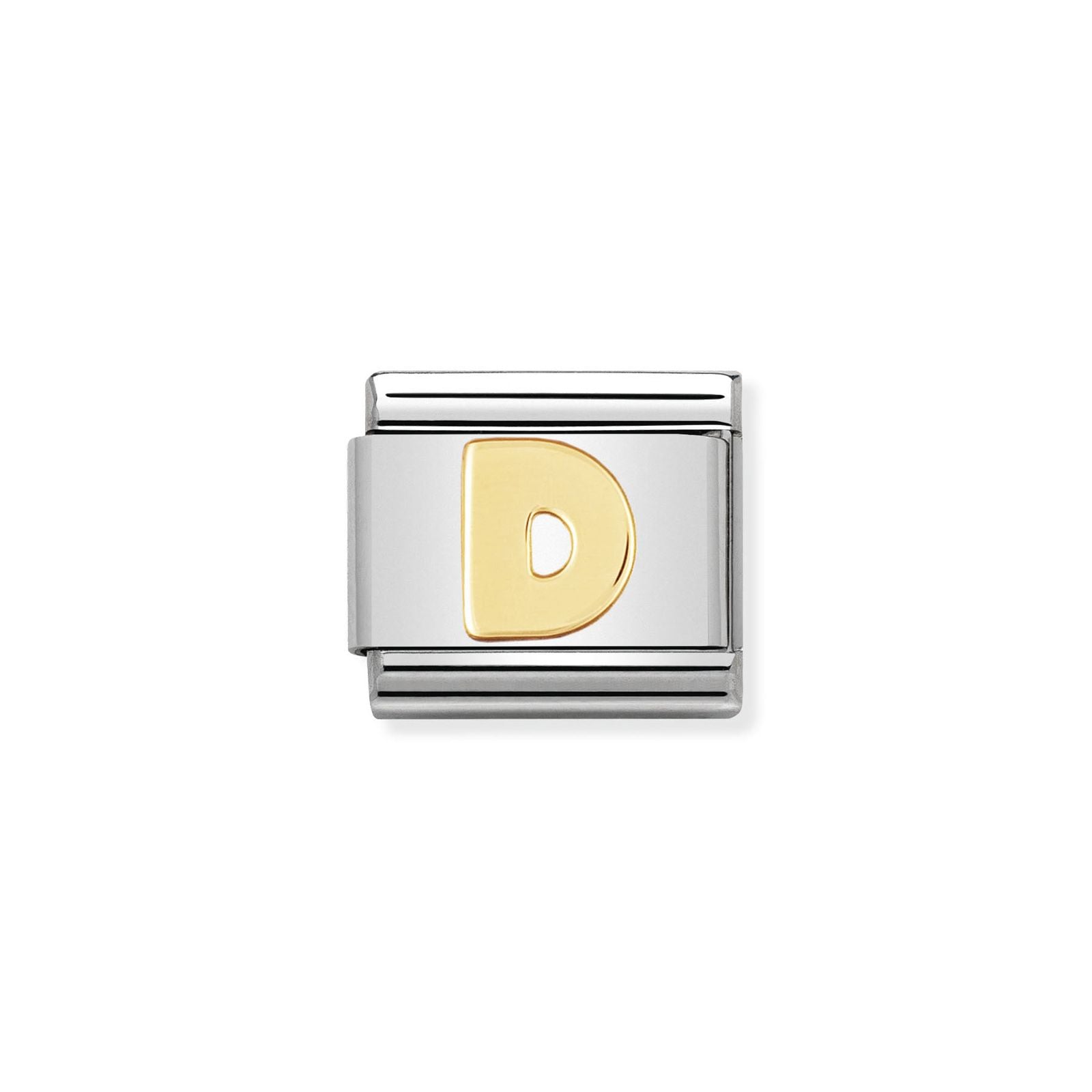 Nomination 030101/04 Classic Letter D 18ct Gold & Steel Jewellery