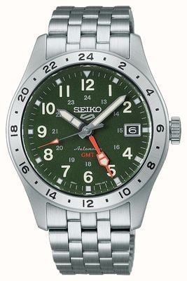 Seiko 5 Sports Field GMT Automatic (39.4mm) Khaki Drill Dial / Stainless Steel Bracelet HDB001K1