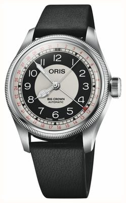 ORIS Big Crown Pointer Date Bullseye (38mm) Grey & Black Dial / Black Cervo Volante Leather Strap 01 754 7779 4061-07 5 19 25