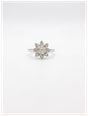 Round Brilliant Natural Diamond 9ct White Gold Cluster Flower Ring RD596W/M