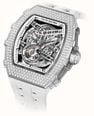 TSAR BOMBA Elemental Series Crystal Automatic (43mm) White Skeleton Dial / White FKM Rubber Strap TB8208D-11 - alternate view 3
