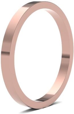 James Moore Wedding Rings | 9ct Rose Gold | 2mm | Medium | Flat | AG_2LMF-9R