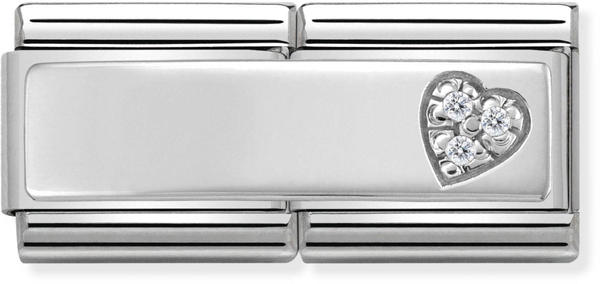 Nomination Classic Heart Sterling Silver & Steel Charm 330731/09
