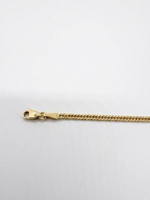 9ct Yellow Gold Semi Solid Double Curb 16" Chain HCDC-210-9Y-16