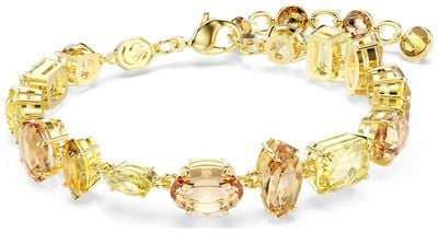 Swarovski Gema Bracelet, Mixed Cuts, Yellow, Gold-tone Plated 5718072