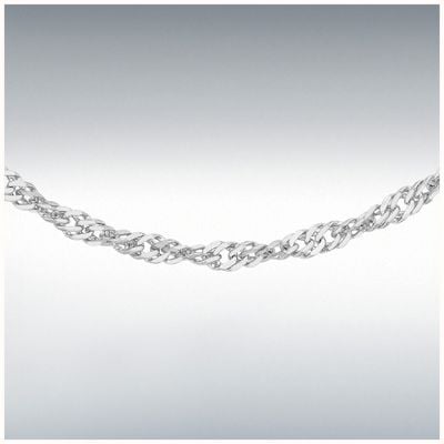 IBB 9ct White Gold 20 Twist Curb Chain 41cm/16" 5.13.0463