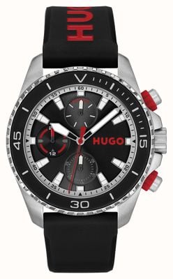 HUGO #DIVE (44mm) Black Dial / Black Silicone Strap 1530427