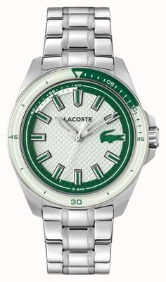 Lacoste CAPBRETON Three-Hand Quartz (43mm) Light Green Dial / Stainless Steel Bracelet 2011496