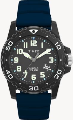 Timex Diver Style (42mm) Black Dial / Blue Silicone Strap TW5M61100