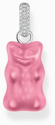 Thomas Sabo x HARIBO Large Pink Goldbear Sterling Silver Crystal Set Pendant Only PE967-052-9