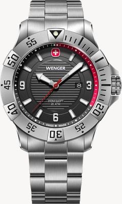 Wenger Seaforce Quartz (43mm) Black Dial / Stainless Steel Bracelet 01.0641.139