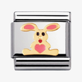Nomination Classic Pink Rabbit 18ct Gold Charm 030212/01
