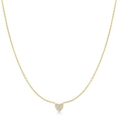 Ania Haie Gold Pavé Heart Cubic Zirconia Necklace N074-01G