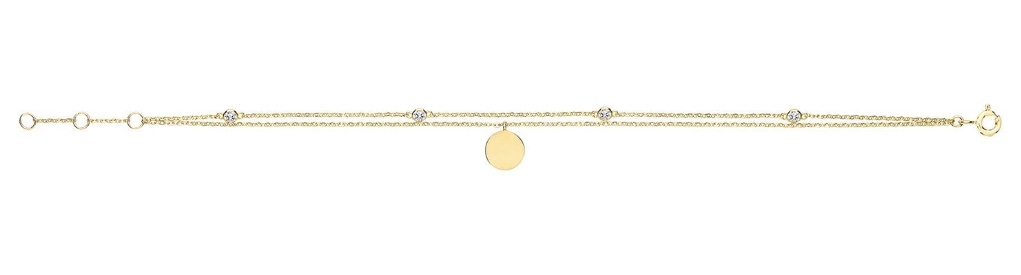 Treasure House BR640 Women's 9ct Yellow Gold Bracelet with Jewellery