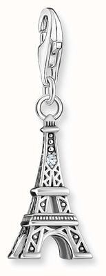 Thomas Sabo Silver Charm Pendant With Eiffel Tower And White Zirconia 2074-643-21