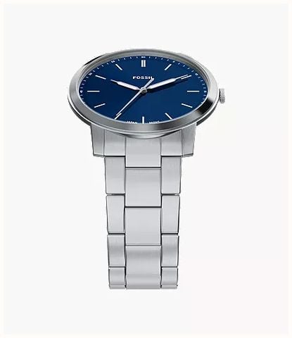 Fossil Minimalist 44 mm Three-Hand Blue Dial Stainless Steel Watch FS6180 - alternate view 3